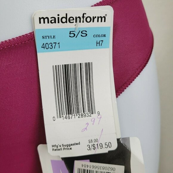 Vintage Maidenform Thong Panty Second Skin Sz 5/Sm Cranberry Red VHTF Smooth NWT - Picture 4 of 8